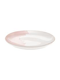 Porcelánový raňajkový tanier s abstraktným vzorom Rosie, 2 ks, Porcelán, Biela, bledoružová, Ø 21 x V 2 cm