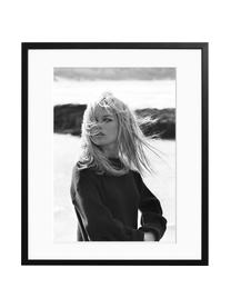 Impression photographique encadrée Bardot Poses, Image : noir, blanc Cadre : noir Vitre : transparent