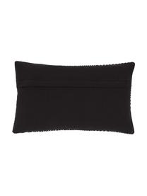 Housse de coussin rectangulaire noire Nadia, 100 % coton, Beige, blanc, noir, larg. 30 x long. 50 cm