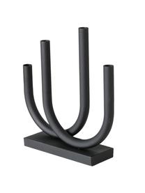 Candelabro de metal Tonis, Lámpara: aluminio recubierto, Negro, An 33 x Al 34 cm
