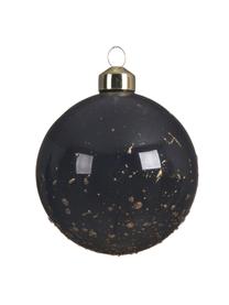 Weihnachtskugeln Spotty, 4er-Set, Schwarz, Weiss, Goldfarben, Ø 8 cm