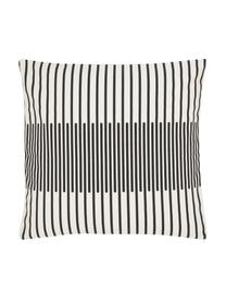 Housse de coussin 45x45 Zella, Blanc, noir