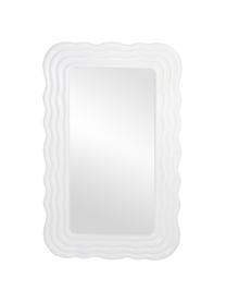 Miroir mural avec cadre tendance Huntington, Blanc, Larg. 50 x haut. 80 cm