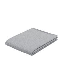 Coperta a maglia fine in cashmere grigio chiaro Viviana, 70% cashmere, 30% lana, Grigio chiaro, Larg. 130 x Lung. 170 cm