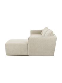 Ecksofa John (4-Sitzer) in Beige, Bezug: 100% Polyester Der hochwe, Gestell: Massives Eschenholz, Euka, Füße: Kunststoff, Webstoff Beige, B 272 x L 85 cm, Eckteil rechts