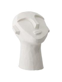 Decoratief object Man, Beschilderd beton, Wit, B 18 x H 22 cm
