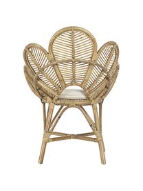 Krzesło ogrodowe z rattanu Flores, Stelaż: rattan, Rattan, beżowy, S 77 x G 62 cm