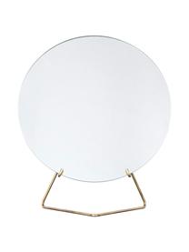 Ronde make-up spiegel Standing Mirror met gouden frame, Frame: gepoedercoat staal, Goudkleurig, 30 x 35 cm