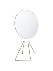 Runder Kosmetikspiegel Standing Mirror mit goldenem Stahlrahmen, Gestell: Stahl, pulverbeschichtet, Spiegelfläche: Spiegelglas, Goldfarben, 30 x 35 cm