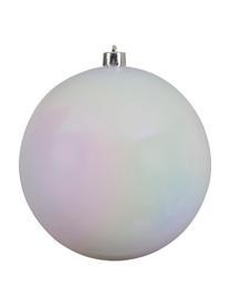 Pallina di Natale infrangibile Stix, Ø20 cm, Materiale sintetico infrangibile, Bianco, multicolore, Ø 20 cm