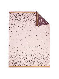 Coperta lavorata a maglia Happy Dots, Rosa, Larg. 80 x Lung. 100 cm