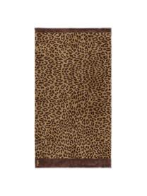 Serviette de plage imprimé animal Jaguar, Beige, brun, larg. 100 x long. 180 cm