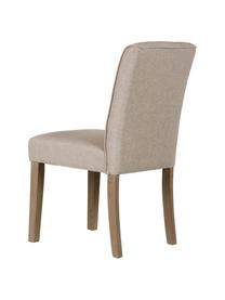 Chaise rembourrée en lin Capitone, Beige