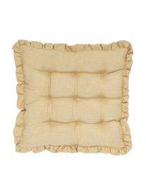 Coussin de chaise 40x40 avec volants Camille, Jaune, larg. 40 x long. 40 cm