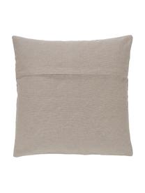 Funda de cojín de lino texturizada Malia, 51% lino, 49% algodón, Greige, An 45 x L 45 cm