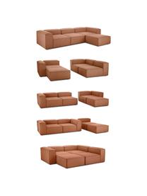 Sofá rinconera modular con reposapiés Lennon (4 plazas), Tapizado: 100% poliéster Alta resis, Estructura: madera contrachapada de p, Patas: plástico, Tejido turrón, An 327 x F 207 cm