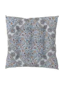 Poduszka na krzesło z bawełny Lilou, Tapicerka: 100% bawełna, Niebieski, S 40 x D 40 cm