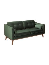 Sofa z aksamitu z drewnianymi nogami Alva (2-osobowa), Tapicerka: aksamit (wysokiej jakości, Nogi: lite drewno bukowe, barwi, Aksamitny oliwkowy, S 184 x G 92 cm