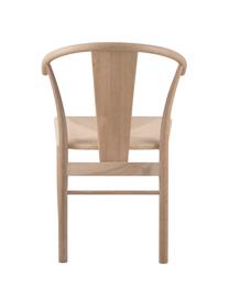 Sedia con braccioli in legno con intreccio di giunco Janik, Struttura: legno di quercia pigmenta, Seduta: vimini di giunco, Legno di quercia, Larg. 54 x Prof. 54 cm