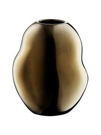 Handgefertigte Design-Vase Fiora aus Porzellan, Porzellan, Goldfarben, Ø 16 x H 20 cm