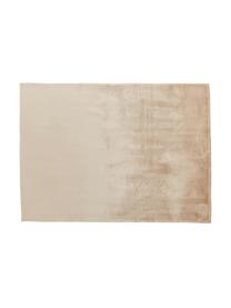 Nappe en velours beige Nicole, 100 % velours de polyester, Beige, Pour 4 à 6 pers. (larg. 140 x long. 200 cm)