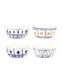 Schalenset Lemon Moroccan, 4-delig, Keramiek, Wit, blauw,, oranje, geel, Ø 11 cm