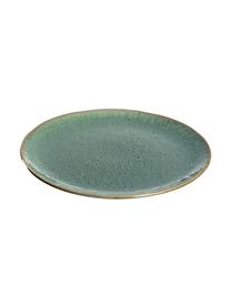 Plytký tanier Matera, zelená, 6 ks, Keramika, Zelená, Ø 27 x V 2 cm