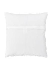 Housse de coussin 50x50 Kara, 100 % coton, Blanc, larg. 50 x long. 50 cm