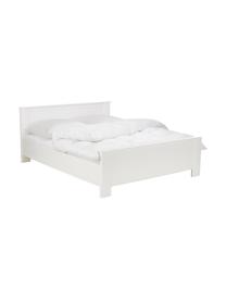 Letto in legno bianco Chalet, Truciolato sventato, Bianco, 160 x 200 cm