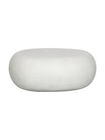 Ovale tuin salontafel Pebble, Vezelcement, Wit, B 65 x H 31 cm