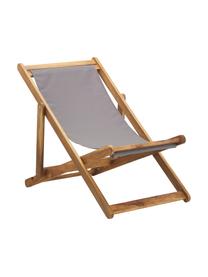 Transat pliable en bois Zoe, Gris, larg. 59 x prof. 91 cm