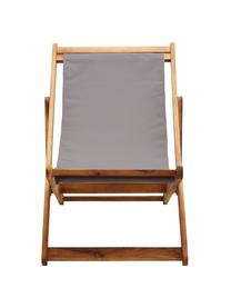 Tumbona Zoe, Asiento: 100% poliéster, Estructura: madera de acacia aceitada, Gris, An 59 x F 91 cm