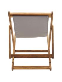 Transat pliable en bois Zoe, Gris, larg. 59 x prof. 91 cm