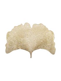 Gouden kunststof placemats Ginkgo in bladvorm, 2 stuks, Kunststof, Goudkleurig, B 30 x L 44 cm