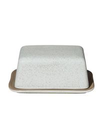 Máselnička Caja, Kamenina, Béžová, krémově bílá, D 16 cm, V 7 cm