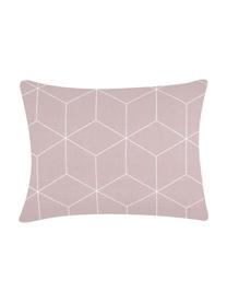 Funda de almohada de algodón Lynn, 50 x 70 cm, Rosa palo, blanco crema, An 50 x L 70 cm