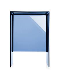Design Beistelltisch Max-Beam, Durchfärbtes, transparentes Polypropylen, Greenguard-zertifiziert, Blau, B 33 x H 47 cm