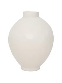 Handgefertigte Steingut-Vase Hush in Weiß, Steingut, Weiß, matt, Ø 27 x H 36 cm