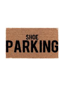 Fussmatte Shoe Parking, Oberseite: Kokosfaser, Unterseite: PVC, Braun, Schwarz, 40 x 70 cm