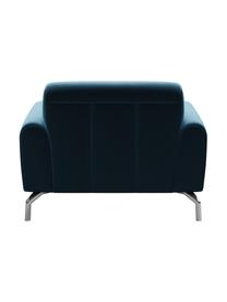 Sillón Puzo, Tapizado: 100% poliéster Alta resis, Patas: metal, Azul, An 95 x F 84 cm