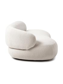 Nierensofa Alba (3-Sitzer) aus Teddyfell, Bezug: Teddy (100% Polyester) De, Gestell: Massives Fichtenholz, FSC, Teddy Cremeweiss, B 235 x T 114 cm, Rückenlehne links