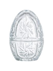 Caja decorativa Egg, Vidrio, Transparente, Ø 10 x Al 14 cm