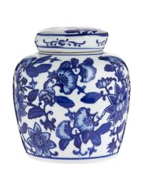 Tibor de porcelana Annabelle, Porcelana, Azul, blanco, Ø 11 x Al 13 cm