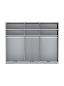 Schwebetürenschrank Monaco, 3-türig, Korpus: Holzwerkstoff, foliert, Leisten: Metall, beschichtet, Weiß, B 279 x H 217 cm