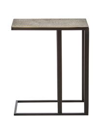 Table d'appoint style industriel Edge, Plateau : couleur laiton, finition antiquaire Pieds : noir, mat, larg. 43 x haut. 52 cm