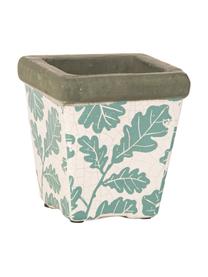 XS plantenpot Crack, Keramiek, Wit, groen, grijs, B 10 cm x H 11 cm