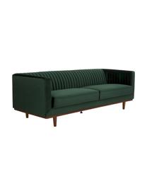 Samt-Sofa Dante (3-Sitzer) mit Holz-Füßen, Bezug: Polyestersamt, Gestell: Kautschukbaumholz, klarla, Samt Grün, B 210 x T 87 cm