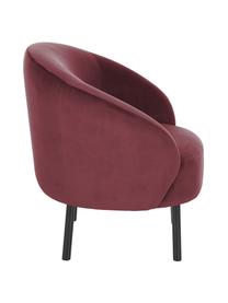 Fauteuil cocktail en velours Freja, Velours pourpre