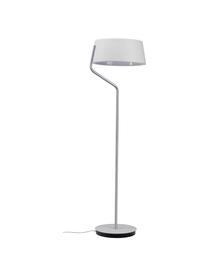 Lampada da terra a LED dimmerabile Belaja, Paralume: metallo rivestito, Base della lampada: metallo spazzolato, Bianco, argentato, Ø 43 x Alt. 148 cm