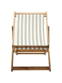 Transat pliable en bois Zoe, Vert, blanc